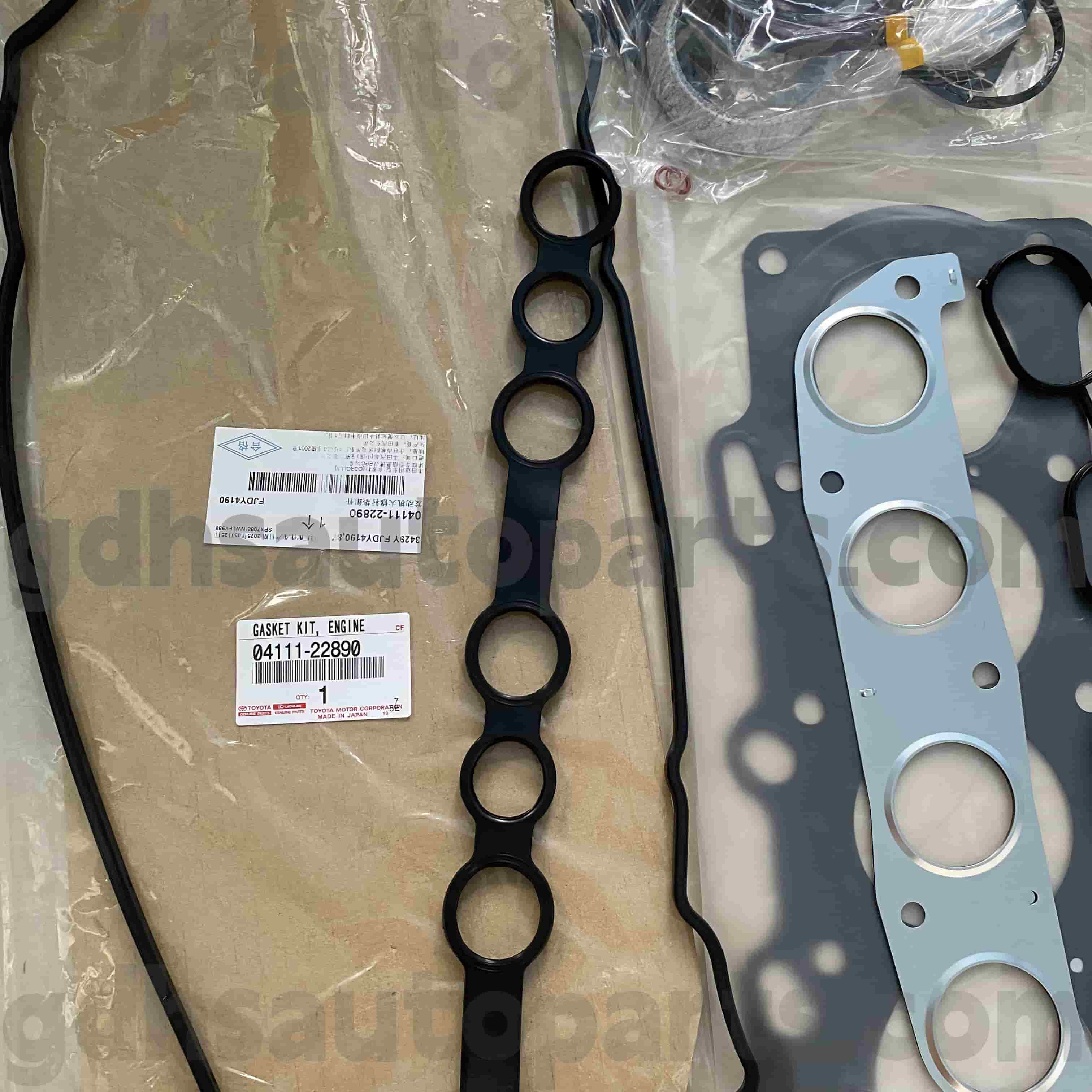04111-22890 Toyota Bahagian Tulen Enjin Pembaikan Kit untuk Corolla
