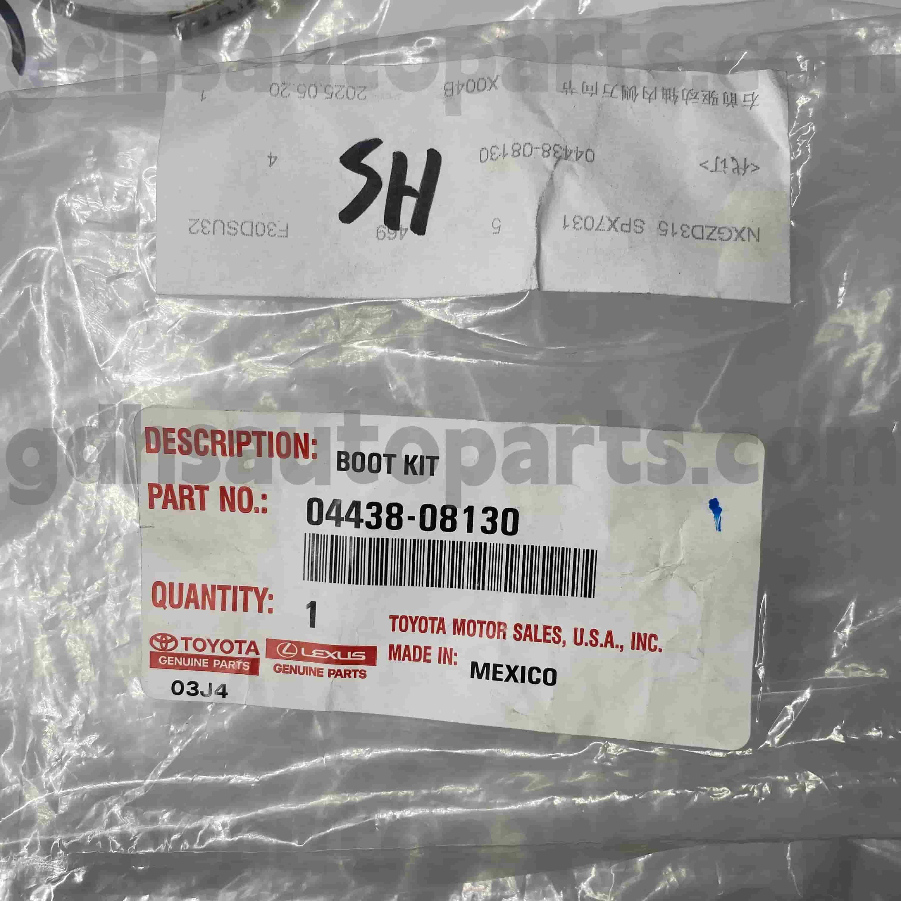 04428-08130 TOYOTA BAHAGIAN TUJUH CV BOOT UNTUK CHASSIS NO. GSV40/60 GSL3#