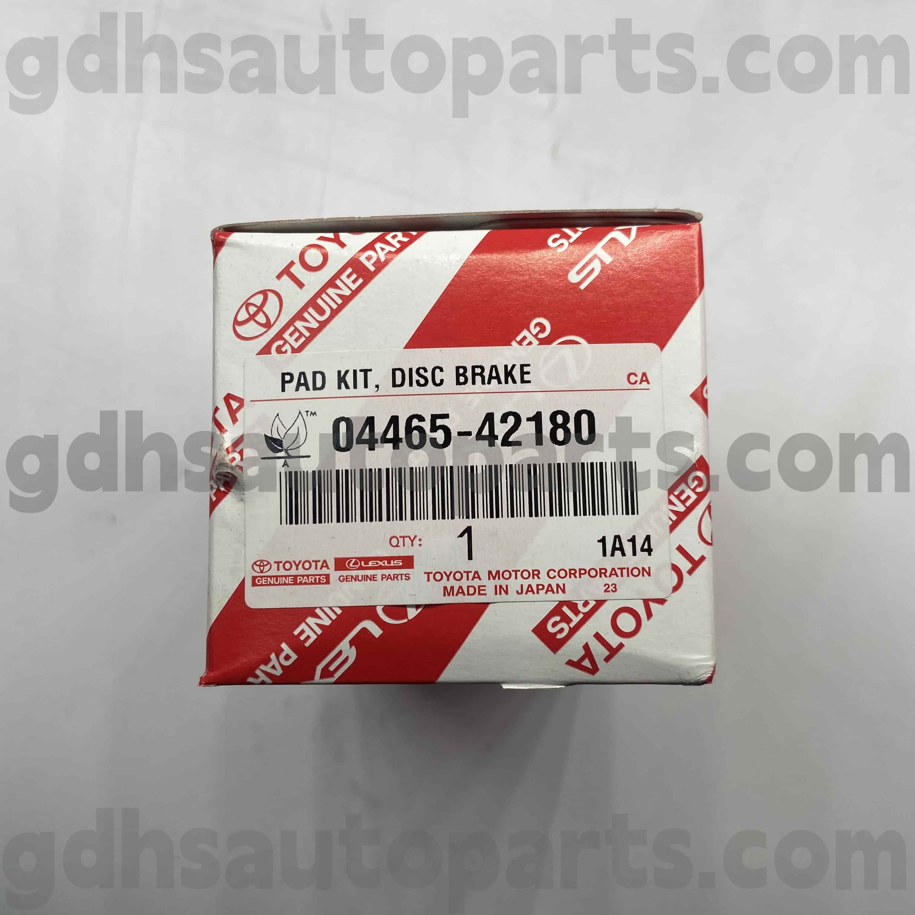04465-42180 Toyota Bahagian tulen Pad brek depan untuk Harrier/Hybrid, Mirai Chassis no. ACA3# ZGR2# AS