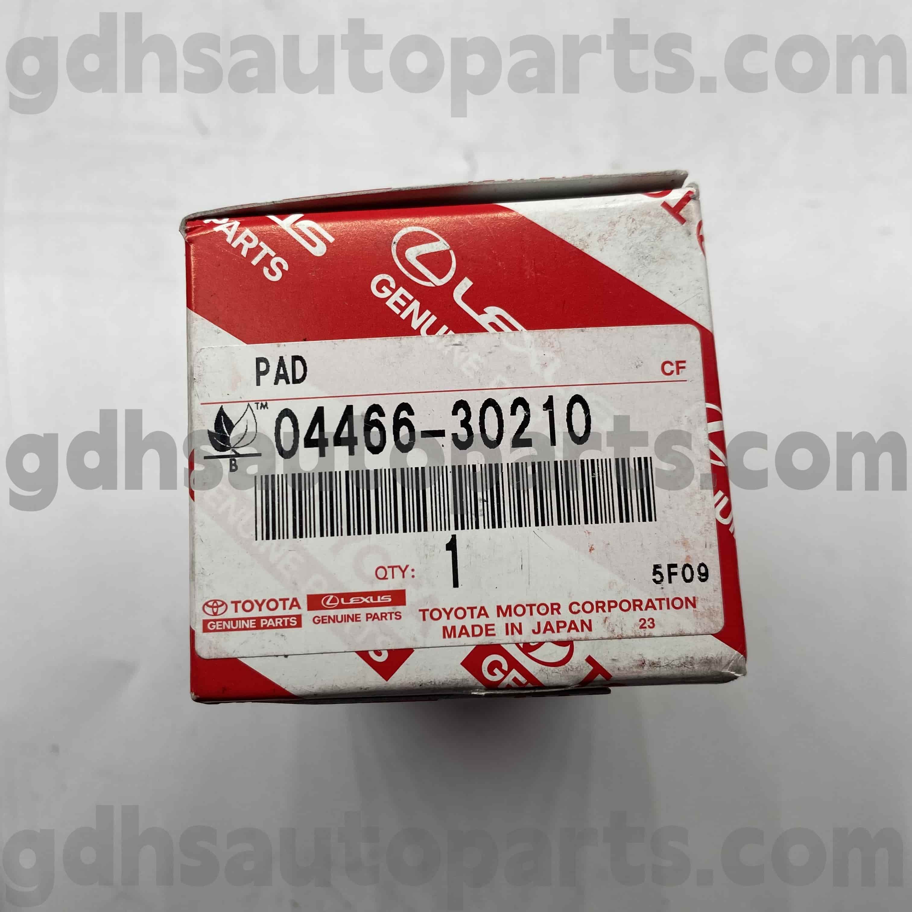 04466-30210 Toyota Bahagian tulen Pad brek belakang untuk Reiz, Crown/Majesta, Lexus GS Series Chassis no. GRS182 GRX122