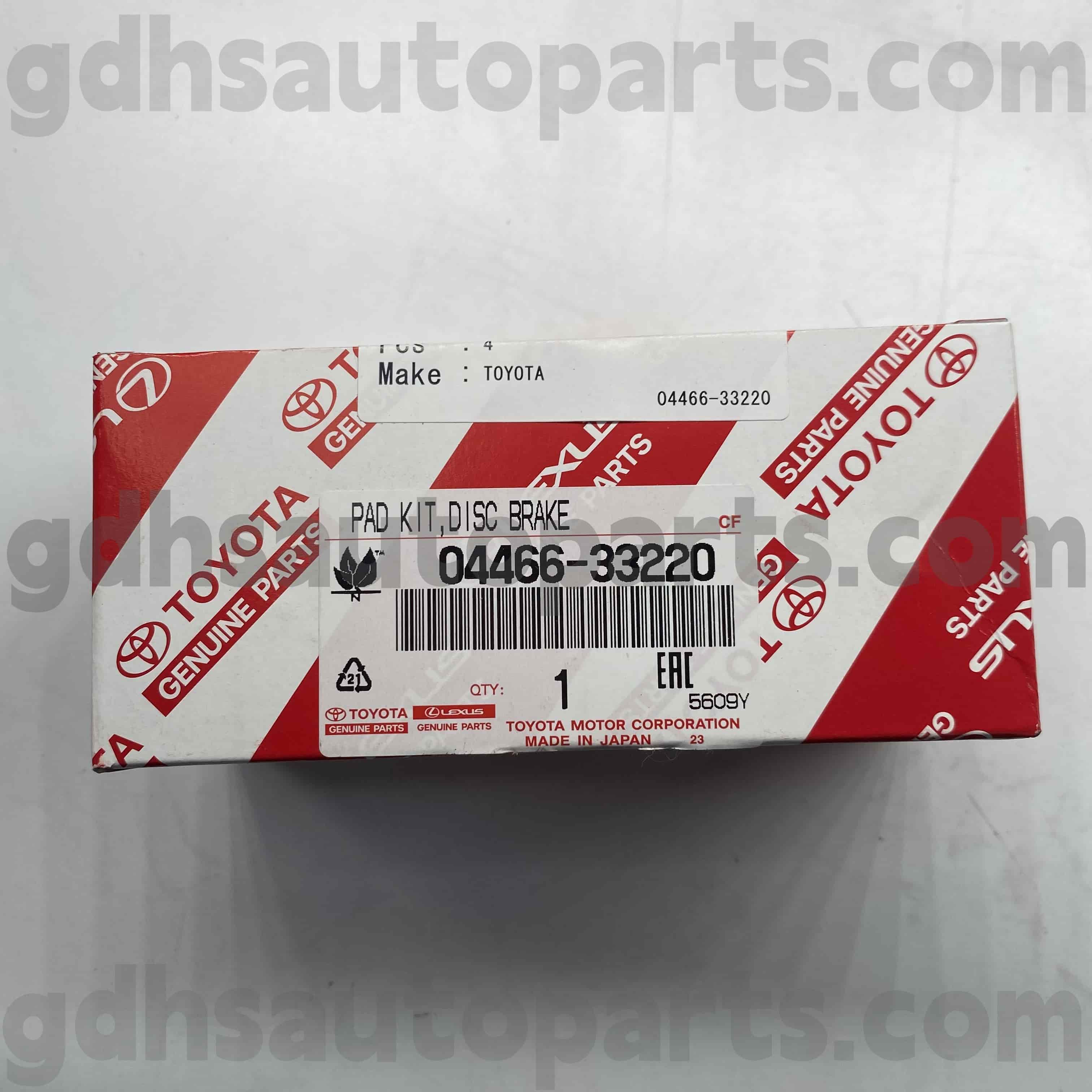 04466-33220 Toyota Bahagian tulen Pad brek belakang untuk Camry/Hybrid, Lexus UX250H/200 Chassis no. AXVH70