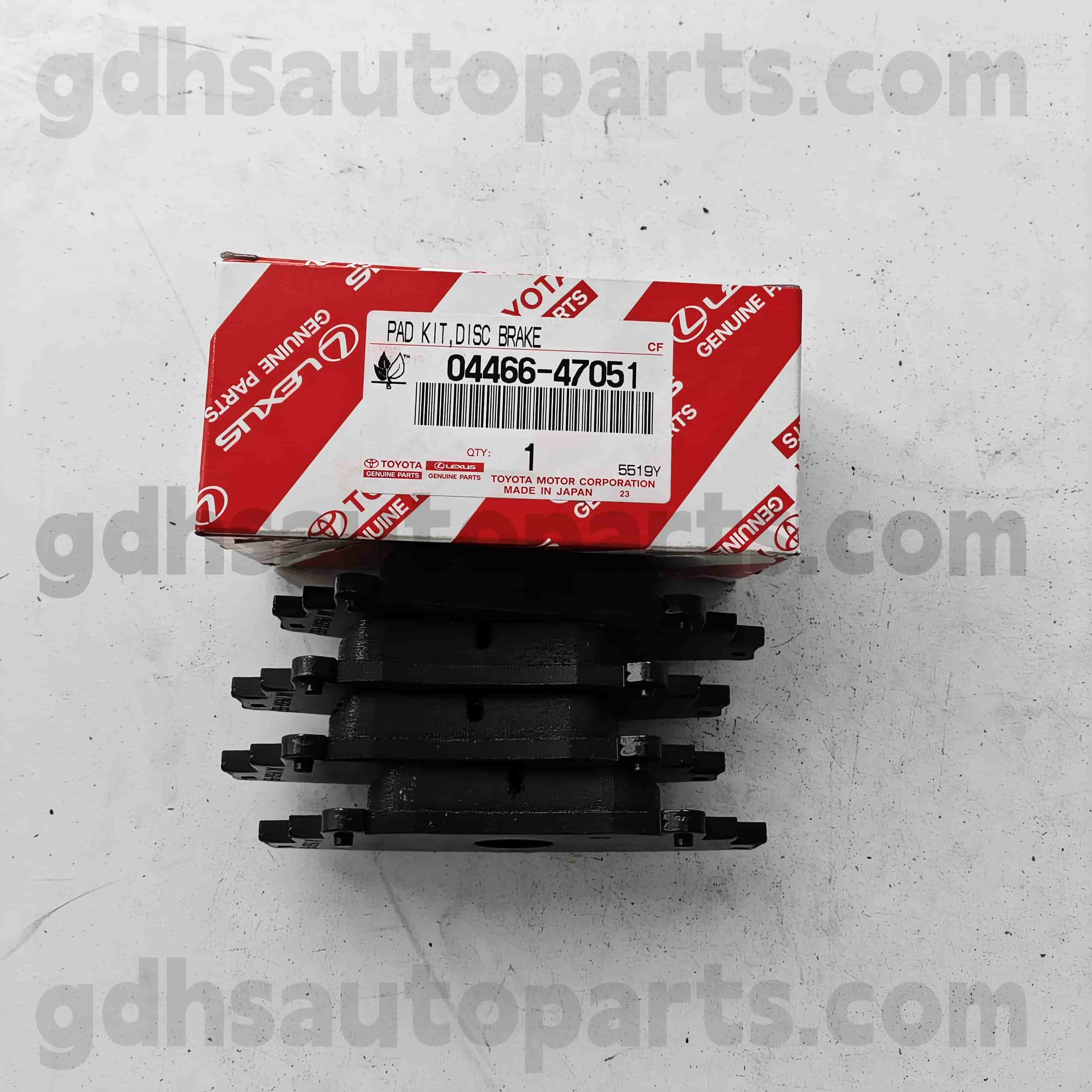 04466-60140 TOYOTA Bahagian tulen Pad brek belakang untuk Land Cruiser Prado 、 Fortuner 、 Hilux Chassis no. GRJ150