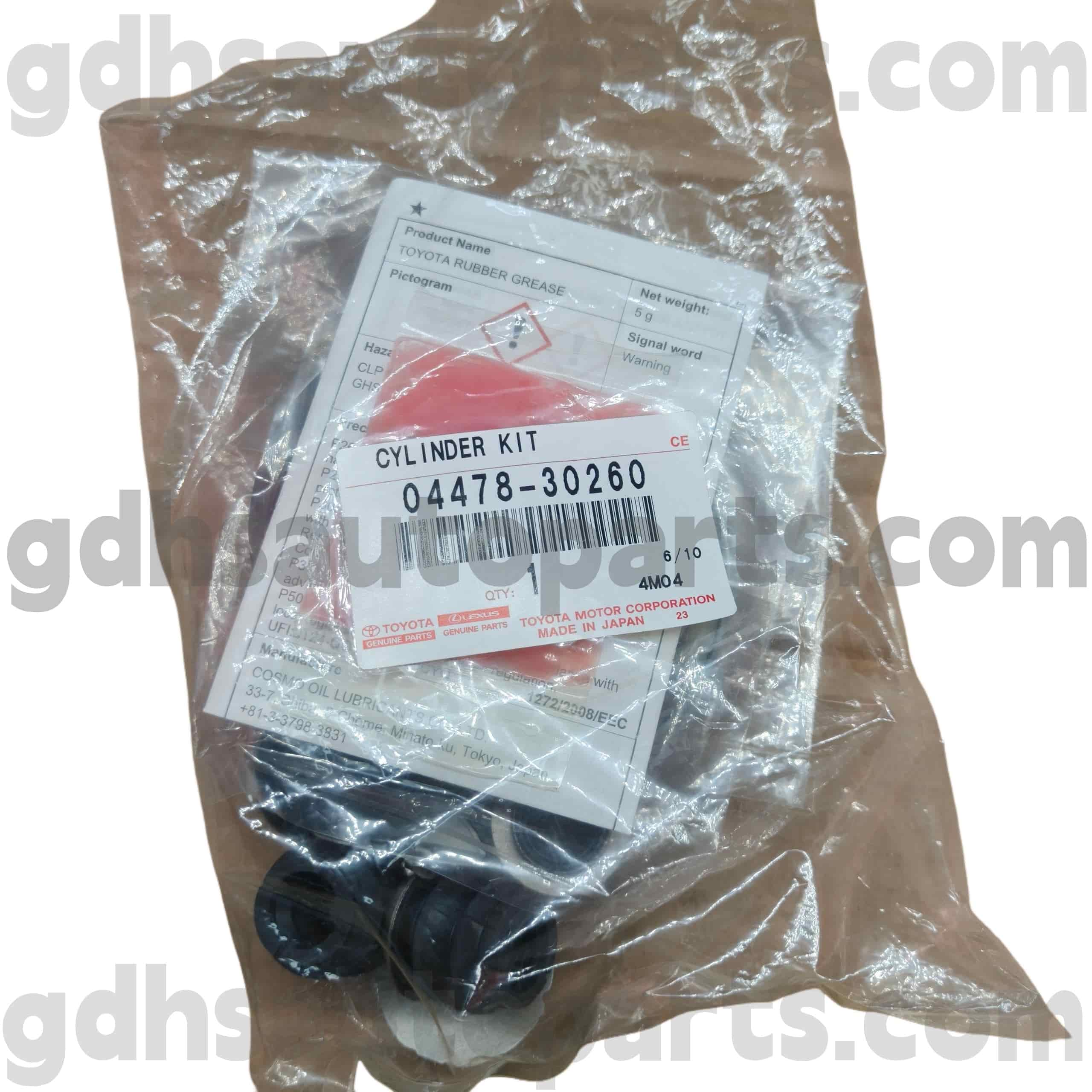 04478-30260 TOYOTA Bahagian tulen Kit pembaikan silinder brek depan untuk Mark X, Lexus IS250/350 Chassis no. GRS182 188