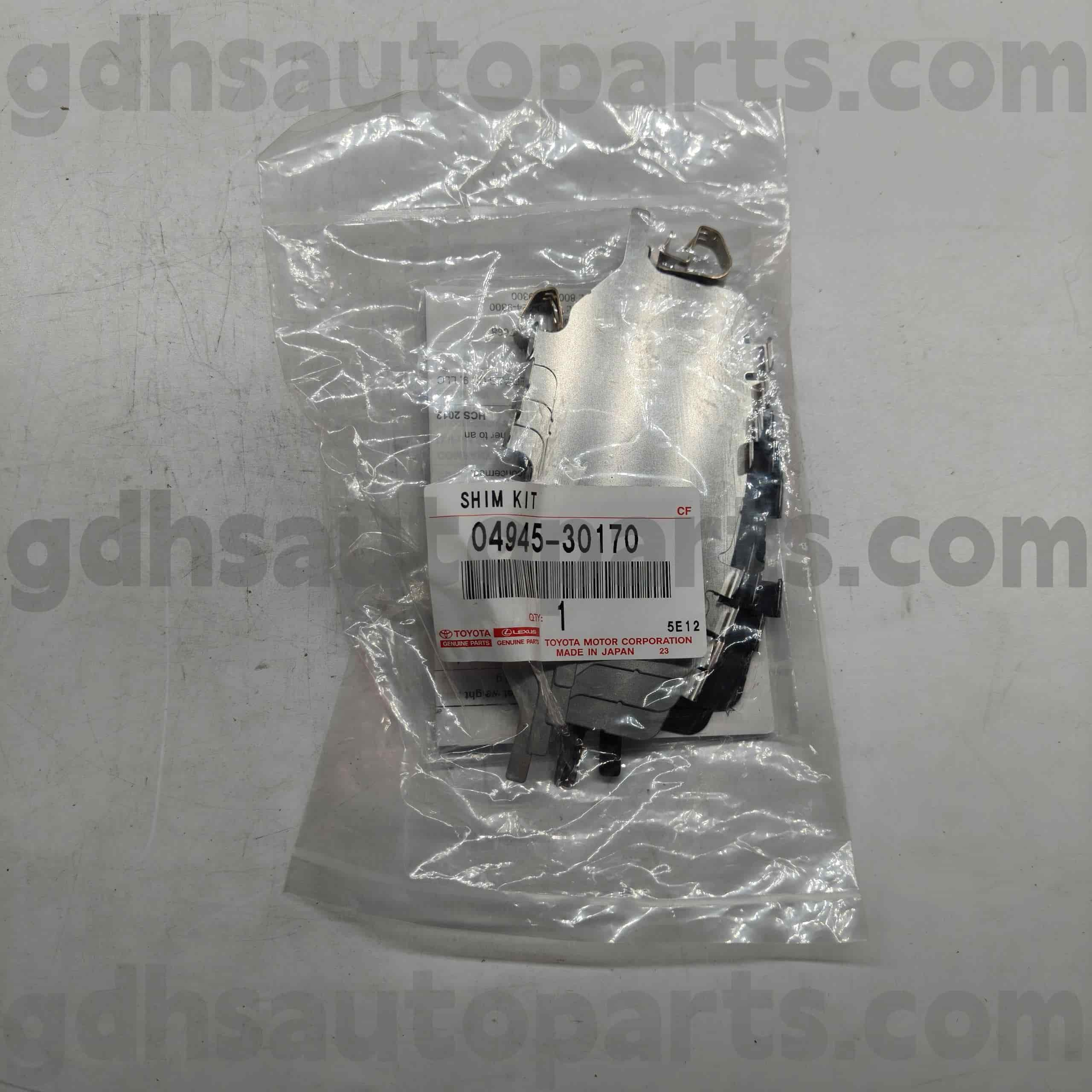 04945-30170 TOYOTA BAHAGIAN TUJUH BRAKE SOUND INSULATION Pad untuk mahkota, Mark X Chassis no. GRS182 20# grx