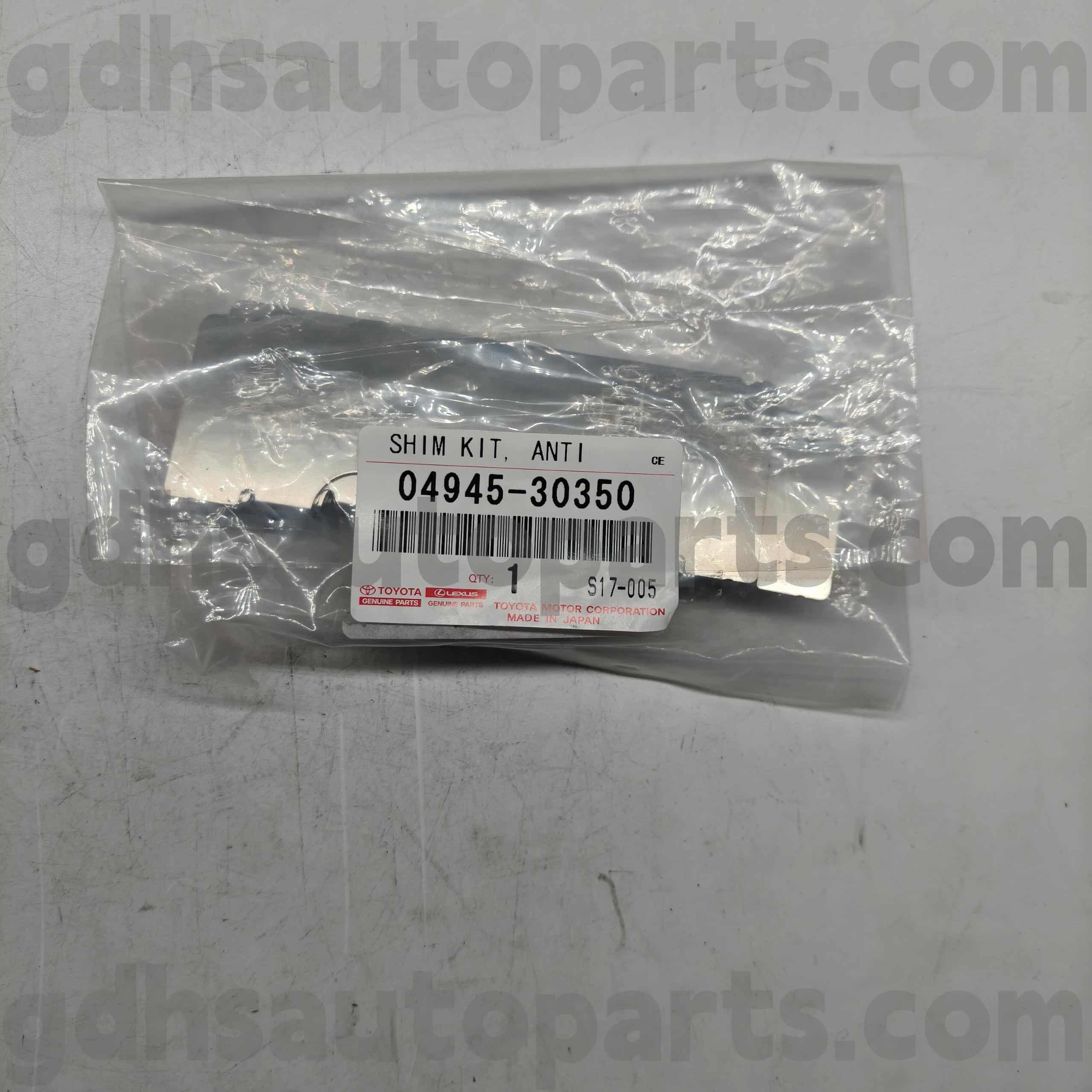 04945-30350 TOYOTA BAHAGIAN TUJUH BRAKE SOUND INSULATION Pad untuk Lexus IS250/350, RC350300H/200T, GS Series Chassis no. GSE22 GRS190 g