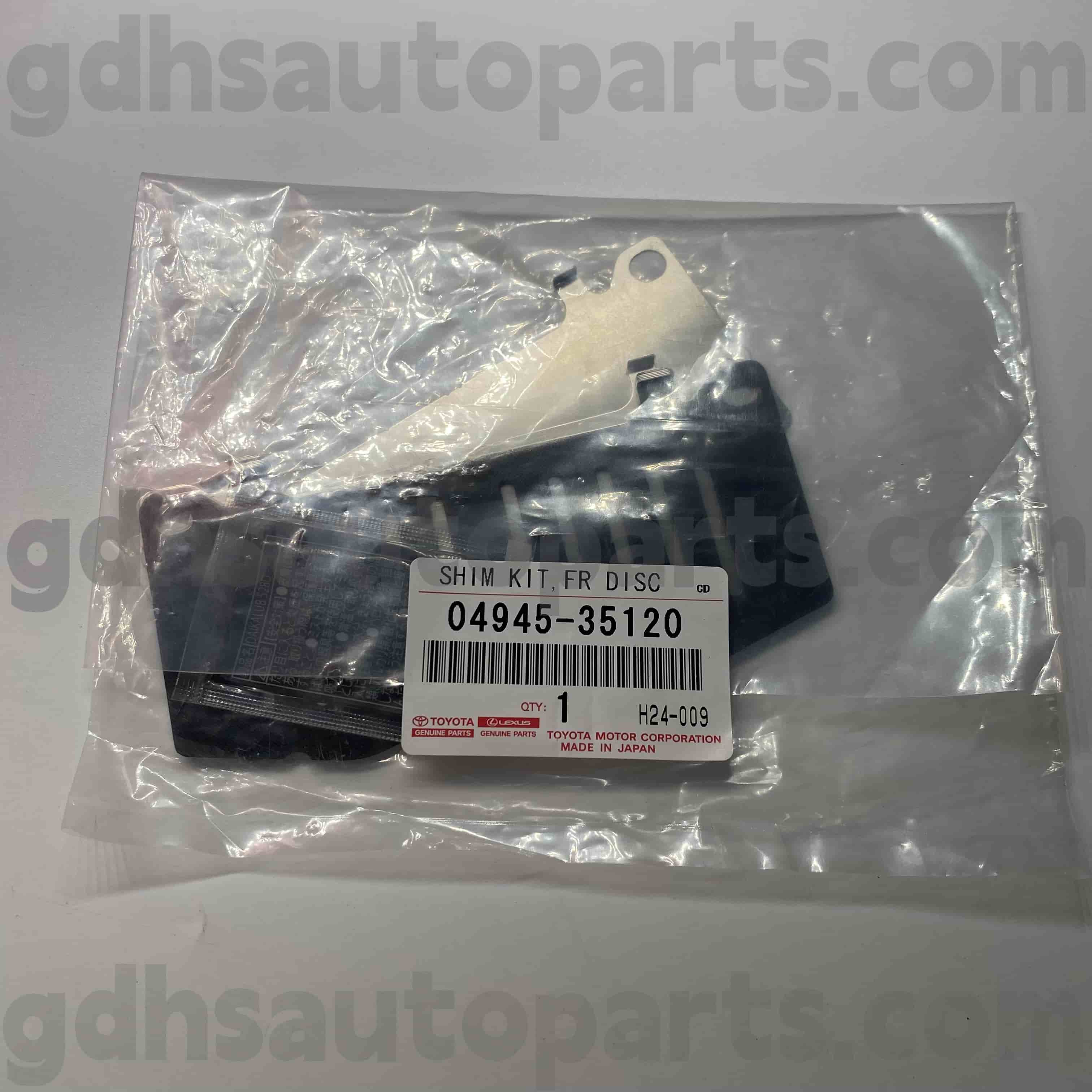 04945-35120 Toyota Bahagian Tulen Brake Sound Insulation Pad untuk Land Cruiser Prado, Fortuner, Hilux Chassis no. TRJ120