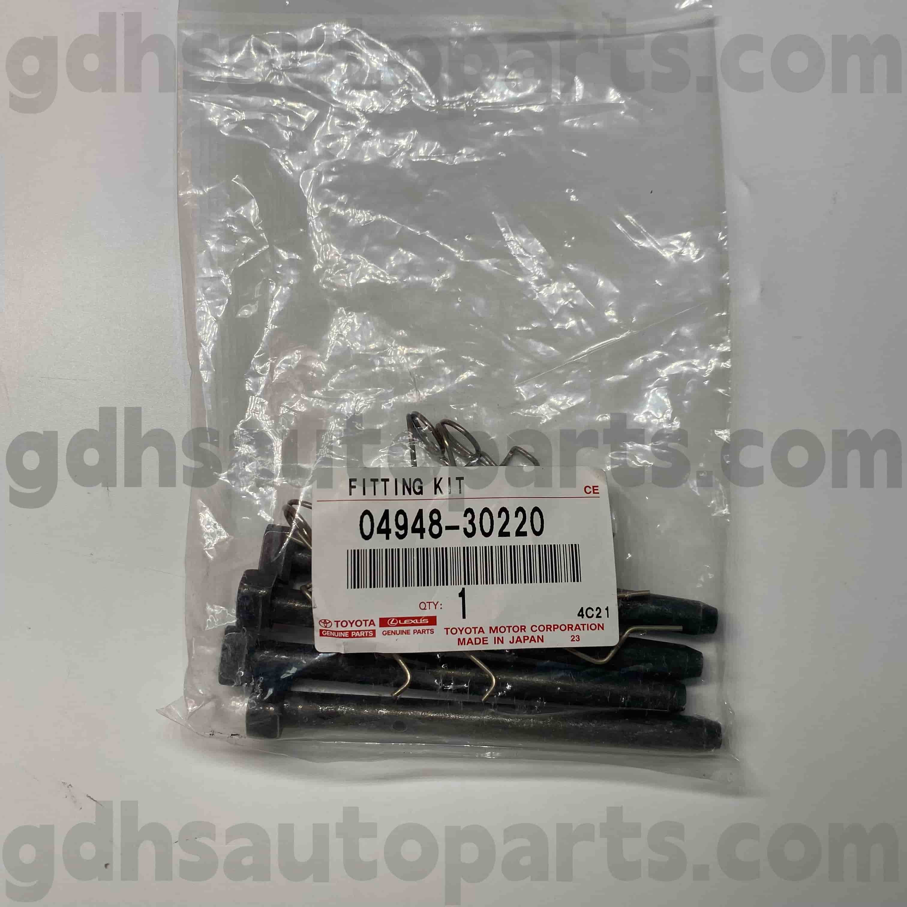 04948-30220 Toyota Bahagian Tulen Kit Pembaikan Pad Brake untuk Mark X, Mahkota, Lexus IS250/350 Chassis no. GRS182 GSE20 2
