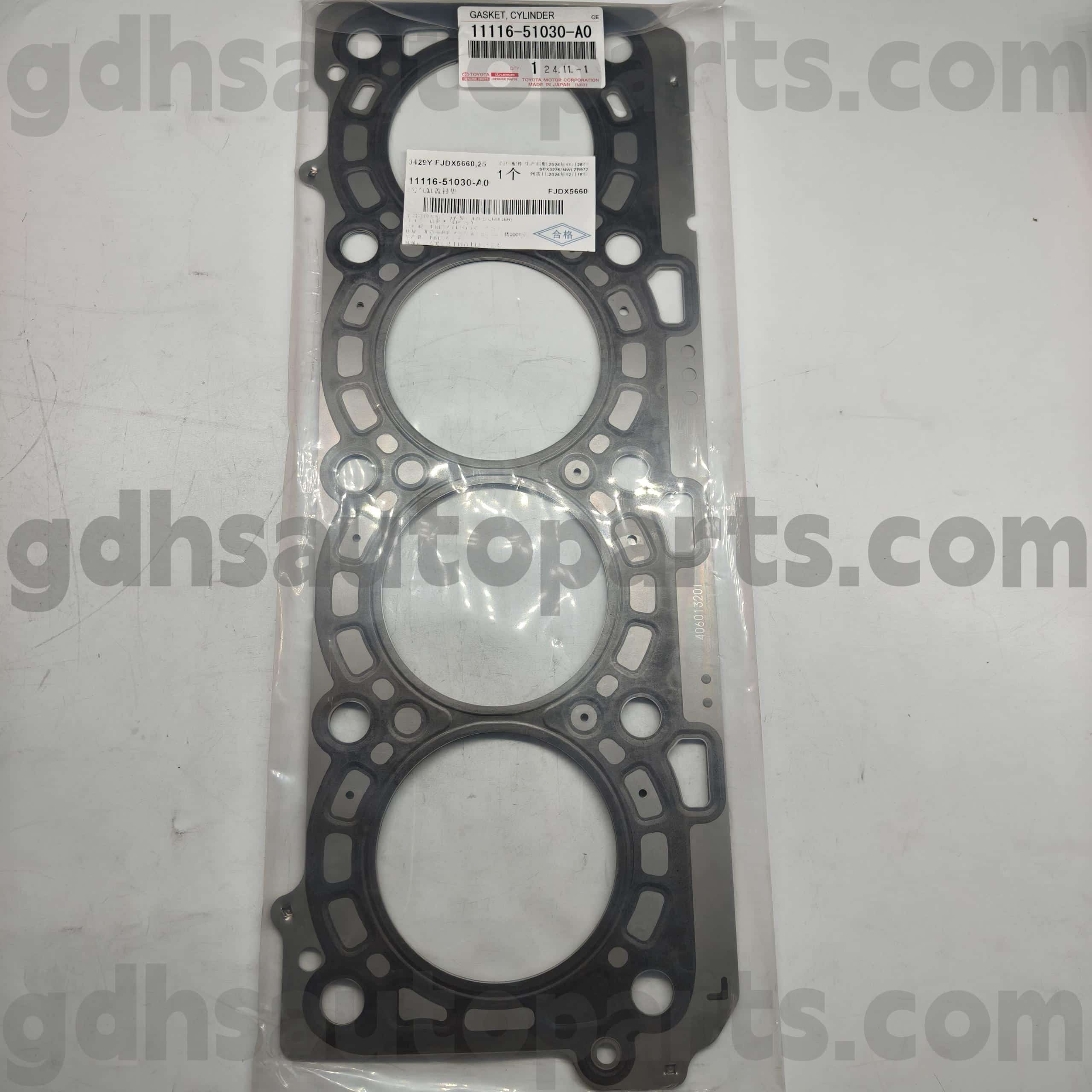 11116-51030-A0 Toyota Bahagian Tulen Kiri Silinder Cover Rubber Ring untuk Land Cruiser, LX450D/570