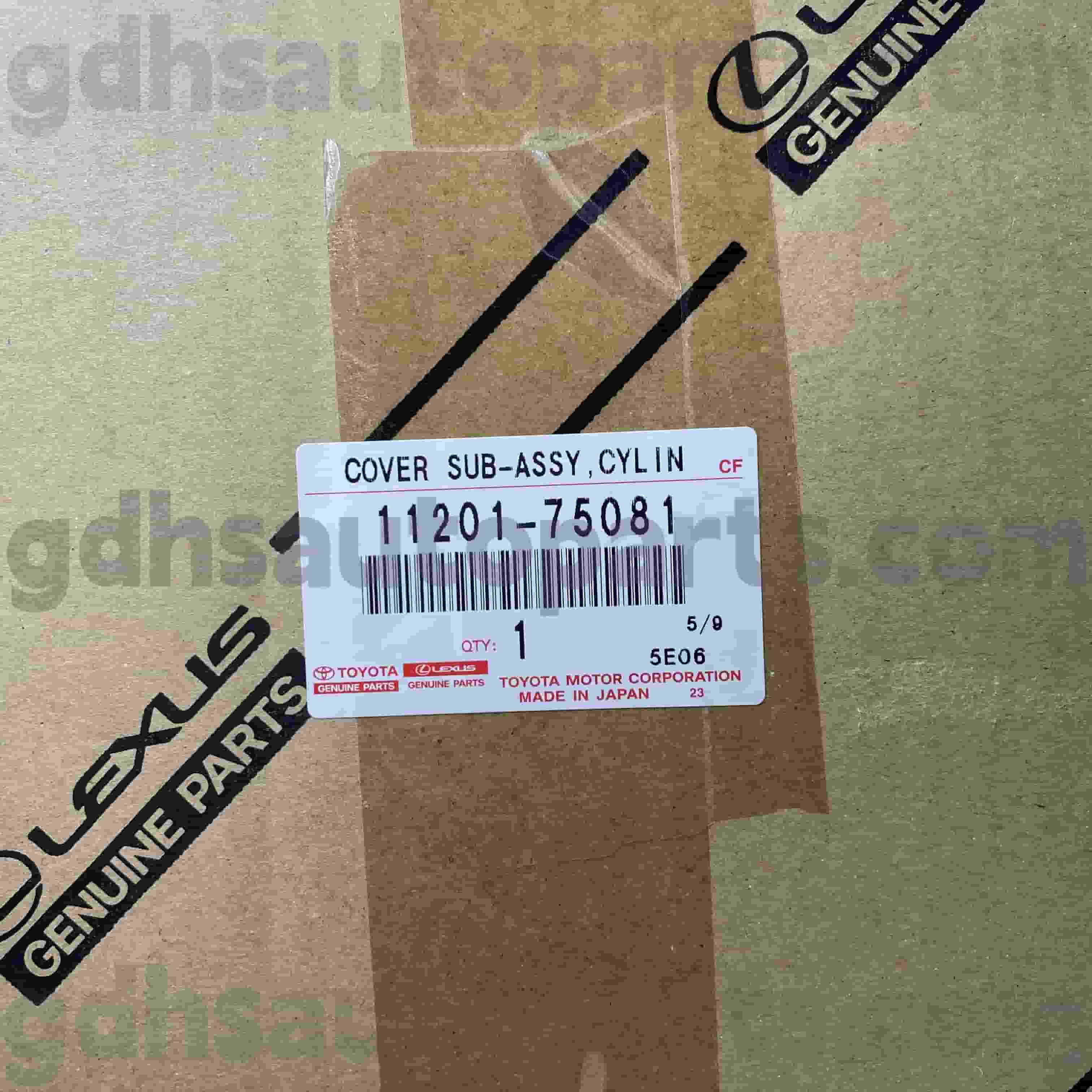 11201-75081 Toyota Bahagian Tulen Penutup Kepala Silinder Sub-pemasangan untuk Casis NO.TRJ152