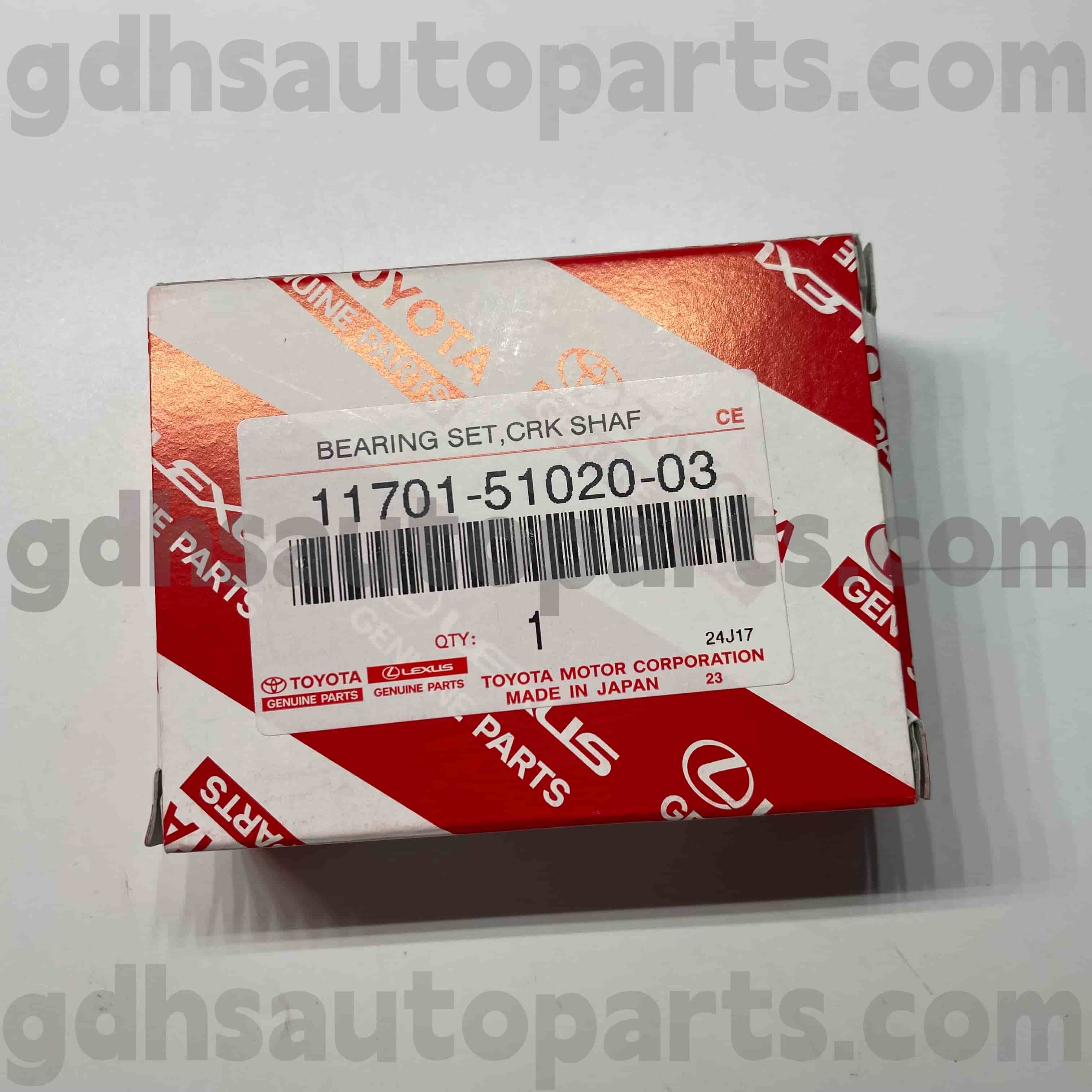 11701-51020-03 Bahagian Tulen Toyota Galas Aci Engkol untuk LAND CRUISER Casis NO.1VDFTV VDJ201