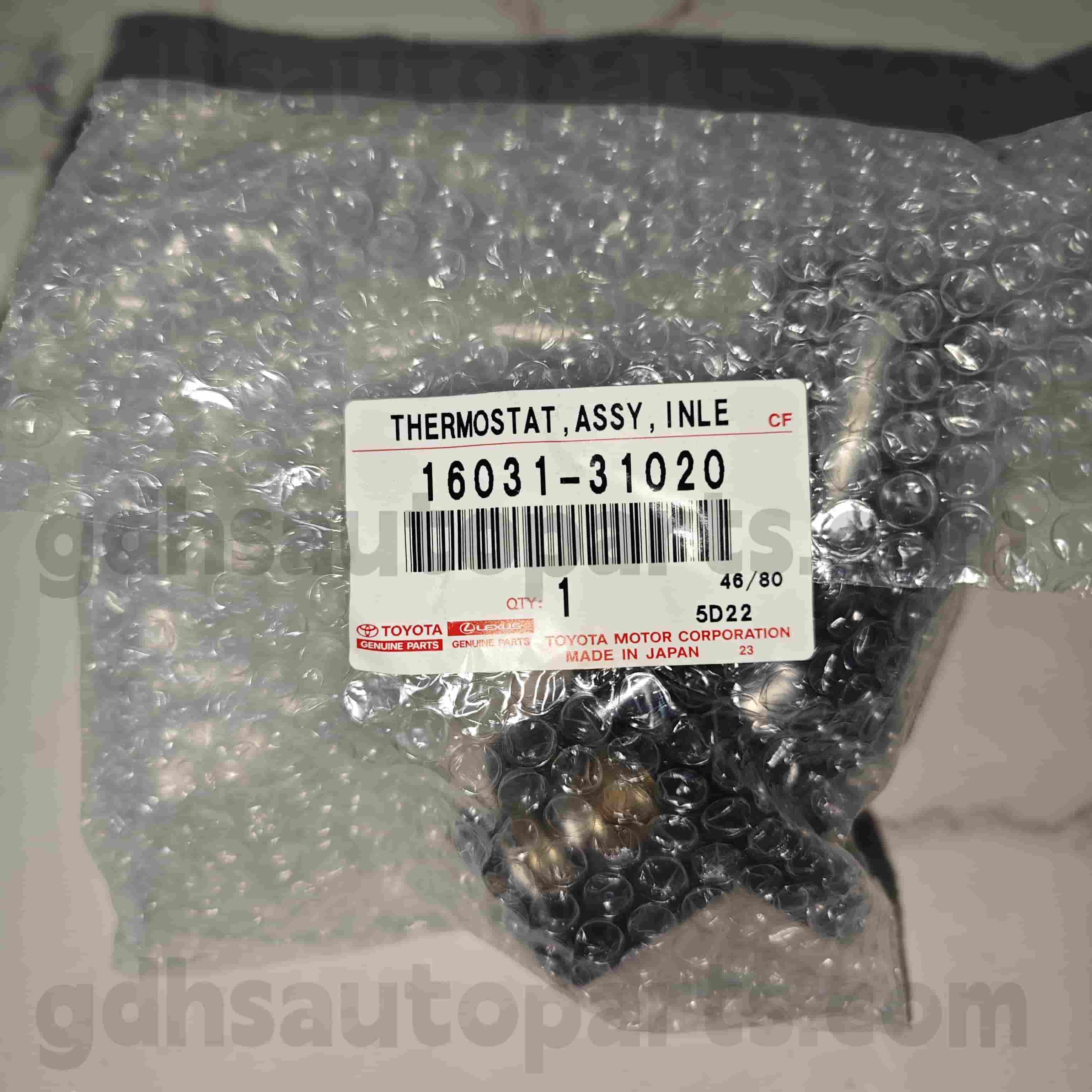 16031-31020 Toyota Bahagian Tulen Termostat untuk Lexus GS30/35/43/460 、 Crown/Hybrid Chassis no. 3grfe..grs202