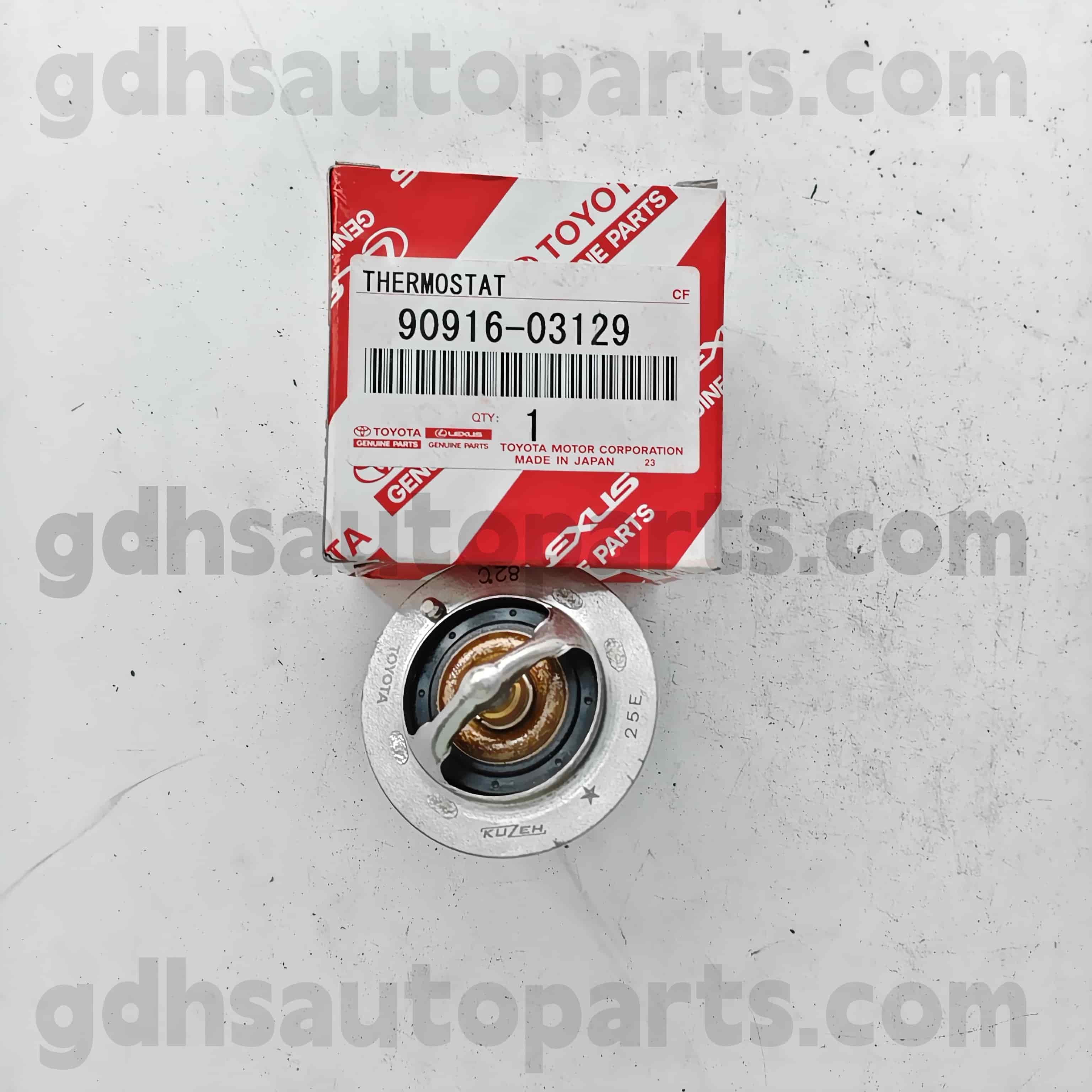 90916-03129 TOYOTA Bahagian Tulen Termostat untuk Camry 、 Lexus ES2 ##/350/300H 、 Corolla sed 、 Hilux 、 RAV4 Chassis No. 2azfe..acu2#