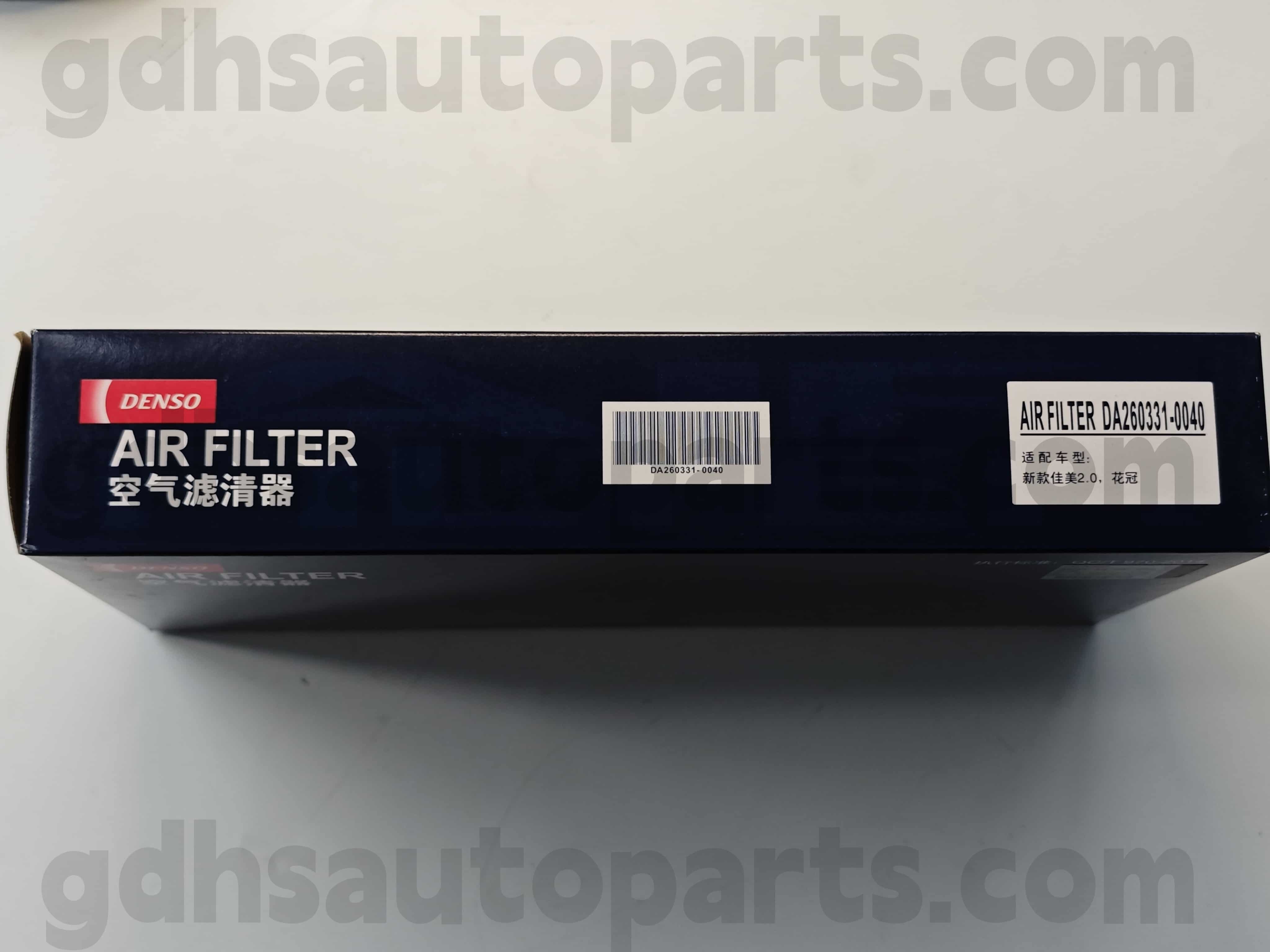 DA260331-0040 TOYOTA Bahagian Tulen Penapis Udara Untuk Corolla Chassis no. 1zzfe..zze122 oe no. 17801-0D050