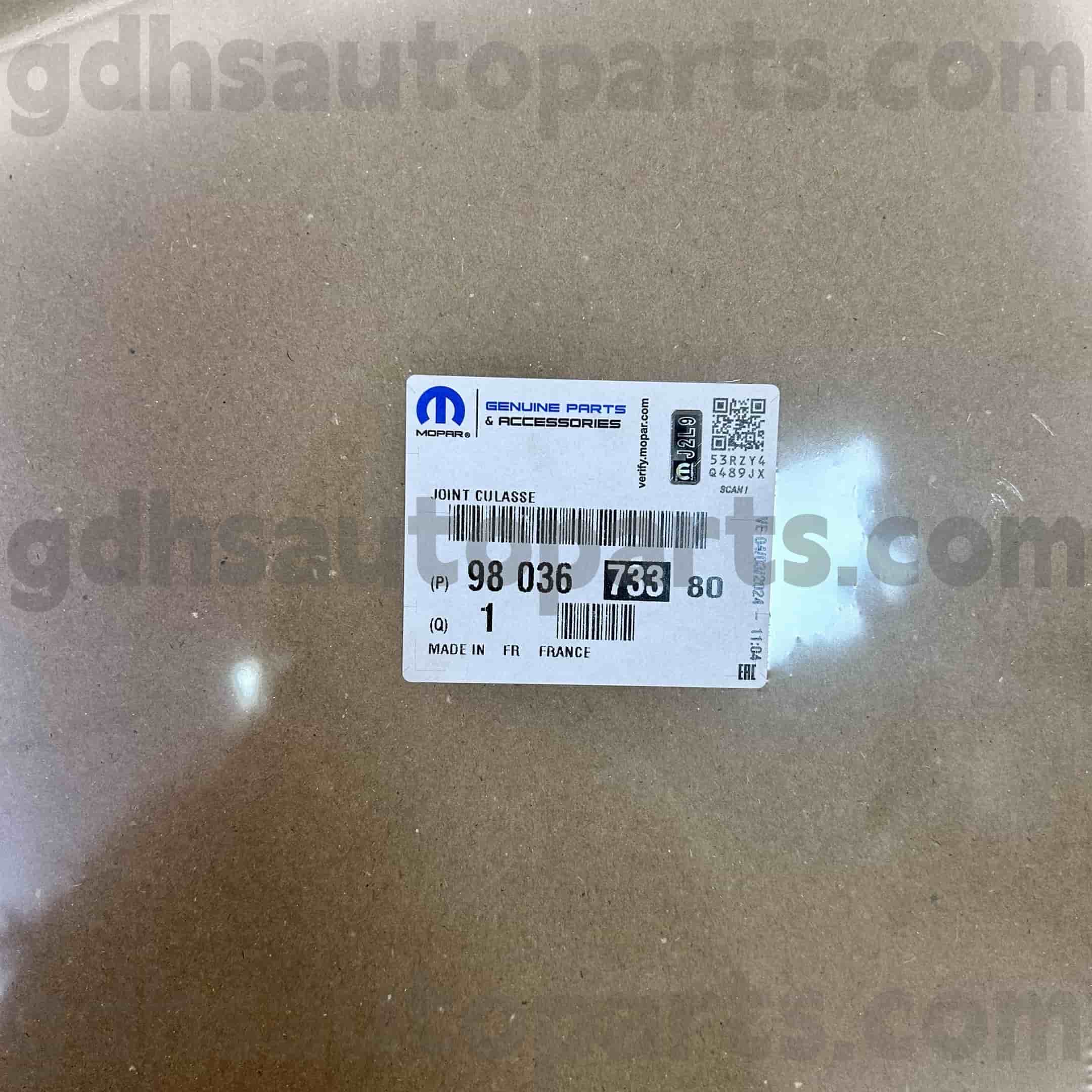 Gasket kepala silinder Mopar untuk Peugeot 607 5008 OE.NO 9803673380